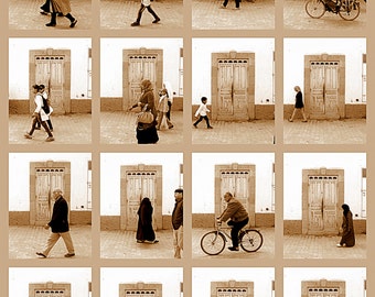 Moroccan Decor. Moroccan Photography Doors Photo Collage on Print or Canvas. Essaouira. World Photography Travel Photography Rustic Wall Art