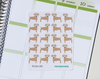 Yellow Labrador Stickers (Set of 20 Stickers)