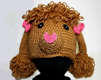 Tan Poodle Hat for Teens or Adults