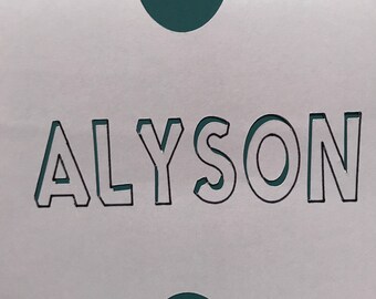 Personalized note cards, set of six