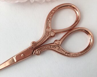 Rose Gold Embroidery Scissors / Thread Scissors / Sewing Scissors / Cross Stitch / Quilting Scissors / Needlepoint Scissors /