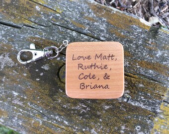 Engraved Tape Measure, Personalized Tape Measure, Measure of Love, Wood Tape Measure, Gift for Daddy, Loved Beyond Measure, Sewing Gift