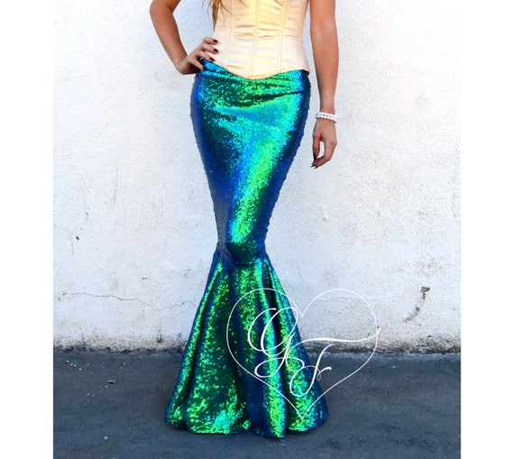 Adult Sequin Mermaid Halloween Costume CLASSIC Mermaid Tail