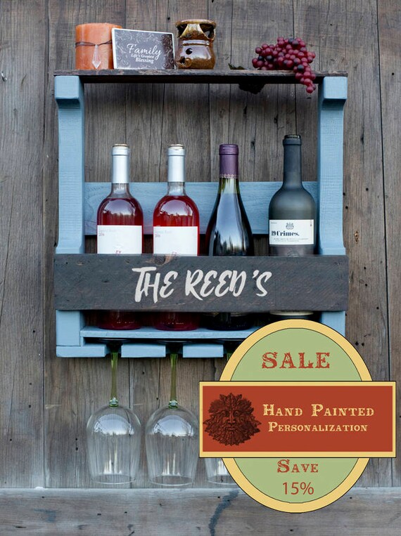 Mothers Day Gift / Personalized Gift / Wine Rack / Pallet Wine