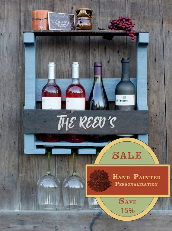 Mothers Day Gift / Personalized Gift / Wine Rack / Pallet Wine