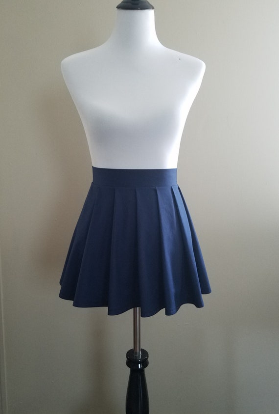 Pleat Mini Skirt with Loose Knife Pleats Custom