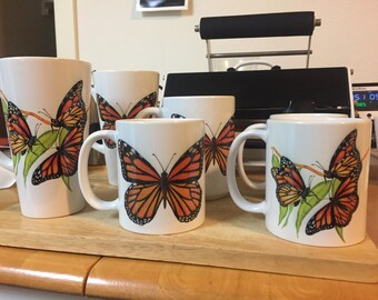 Monarch butterflies coffee mug