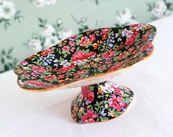 Vintage Compote Dish in Chintz China