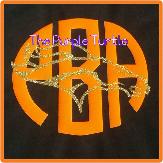 FULL Chest Design - Broncos (INSPIRED) SHORT Sleeve Monogrammed Tee