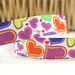 5 yards 7/8" Heart Grosgrain Ribbon, Valentine’s Day Ribbon, Hairbow Ribbon, Gift Wraping, Scrapbooking Ribbon - RH196
