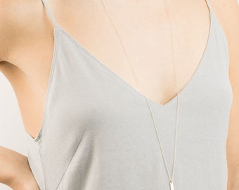 Long Bar Necklace, Vertical Gold Bar Necklace, Long Chain 14k Gold Fill, Sterling Silver, or Rose Gold Fill Modern Vertical Bar /LN140_50_V