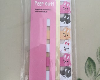 Bunny Stationary Page Marker Saver Sticky Notes