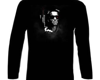 Inspired By Terminator Arnold Schwarzenegger Poster Langarm Long Sleeve T-Shirt