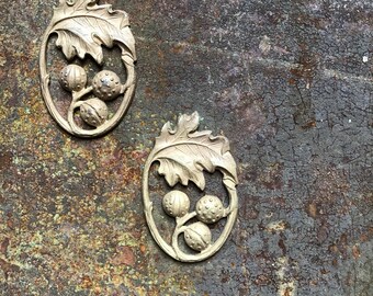 Stamped Tin Fig Leaf Badges