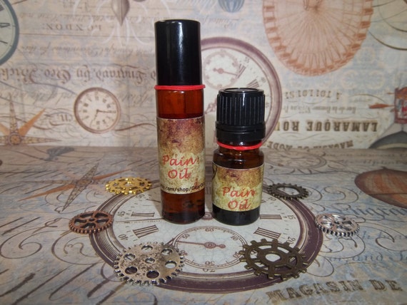 Aromatherapy Pain Essential Oil Blend with Gemstone & Color