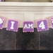 Cat Banner | High Chair Banner | Birthday Banner | Cat Theme Pink/Purple/White Banner | Kitty Birthday | Kitten Banner