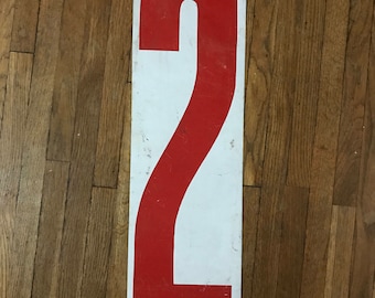 Double sided large metal number