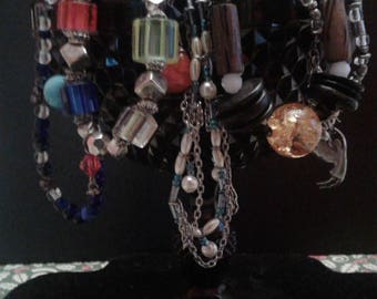 Five Vintage Handmade Nineties Beaded Bracelet/Anklets, For Wear or Repurpose, Get One or Choose All At a Discount