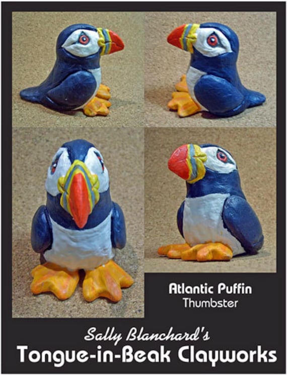 Atlantic Puffin Thumbster - Sally Blanchard's Tongue-in-Beak Clayworks