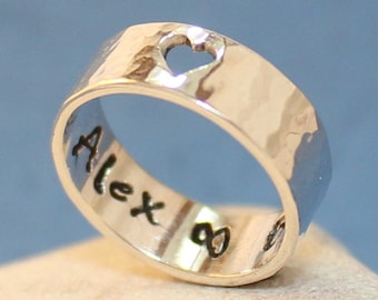 Personalized Sterling Silver Ring.. "Love Ring"..