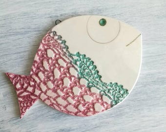 Ceramic wall-hung fish-decorative fish for hanging-fish from the wall-gifts for the house-ceramic Favors