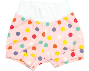 Short en bonbon à pois | Short à pois pour enfants | Multicolores en pointillés Shorts | Short enfant | Teegy Togs