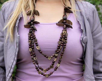 tribal jewelry ethnic jewelry ethnic necklace african jewelry Wooden jewelry Wooden necklace Wood jewelry Wood Bead necklace Wood necklace