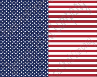 Flag stars and stripes craft vinyl sheet - HTV or Adhesive Vinyl - pattern HTV2800
