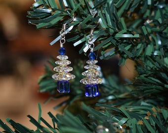 Swarovski Christmas Tree Earrings