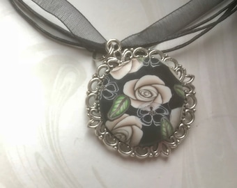 Reversible Pendant, Polymer Clay