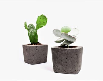 Industrial Grey Concrete Planter Urban Pot Modern Planter Cement Succulent Home Decor
