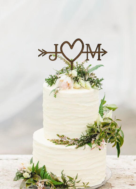 Rustic Wedding Arrow Cake Topper Rustic Wedding Arrow Cake Topper