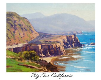 Printable art wall art prints from my Original Oil Painting Big Sur California