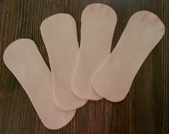 4 Panty Liners Long-term reusable washable ultra thin with spout protection Goretex membrane hand-crafted Reus washable panty liner