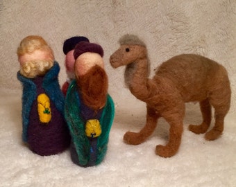 Kit: Needle Felted Nativity.... Kings and Camels