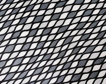 50s Gray & Black Fabric - 5 Yards x 40 Inches - Harlequin Mid Century Rayon Print - Summer Weight 1950s Dress or Lining Yardage - 49790
