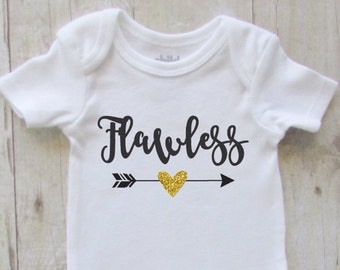 Baby Shirt Baby Girl Clothes Flawless Glitter Baby