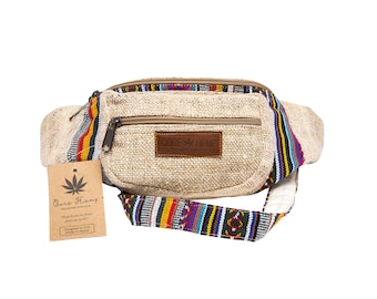 Core Hemp Originals National Waist Pack Fanny Pack Sling Bag Hand Made 100% Hemp Hippy festivals boho
