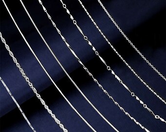 Sterling silver Chain, Bulk Chain, Jewelry Making Chain, Fine Chain, O Links, Hypoallergenic,Silver Women chain