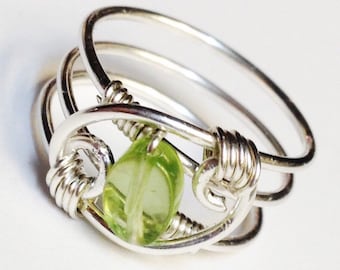 Peridot Ring, Peridot Gemstone Ring, Natural Peridot Ring, Peridot Jewelry, August Birthstone August Birthday, Green Peridot Ring