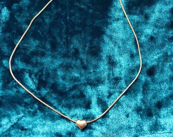 Dainty Delicate Silver Heart Necklace