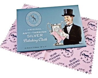 Silver Polishing Cloth, Anti-Tarnish Cloth, Sterling Silver Cleaning Cloth, Jewellery Cloth, Silver Jewellery Care