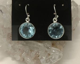 Blue Topaz Dangle Earrings