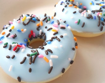 Blueberry Sprinkle Doughnut Soap, Stocking Stuffers, Glycerin Soap, Soap for Teens, Novelty Soap, Childrens Stocking Stuffers, Dessert Soap