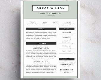 creative resume template and cover letter template for word