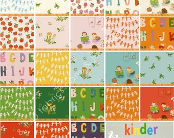 KINDER - 23 Piece Fat Quarter Bundle by Heather Ross for Windham Fabrics KINRFATQ