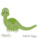 Green Dinosaur Machine Embroidery Designs Applique, dinosaur applique, green dinosaur, cute dinosaur