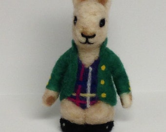 Needle Felted Wool Easter Bunny Rabbit