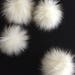 White Faux Fur Pom Pom / White Fur Pom / Crochet Accessories / Knitting Accessories/ Handmade