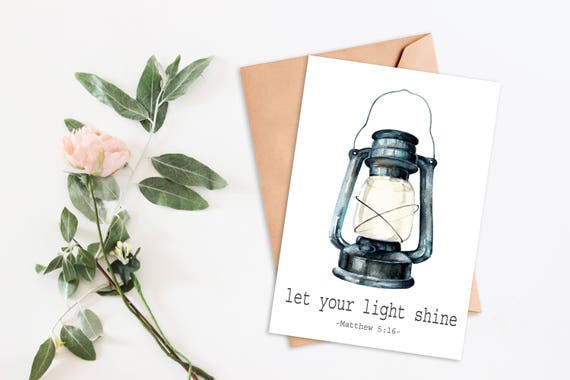 Let Your Light Shine printable card printable cards